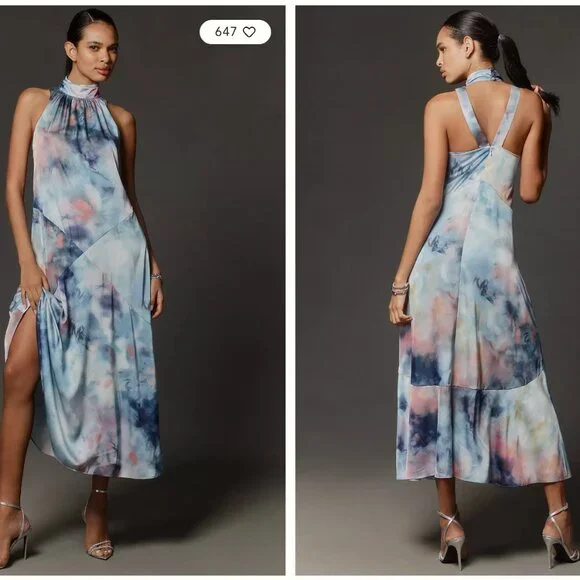 Anthropologie | Dresses | Sleeveless Halter Aline Midi Dress | Poshmark